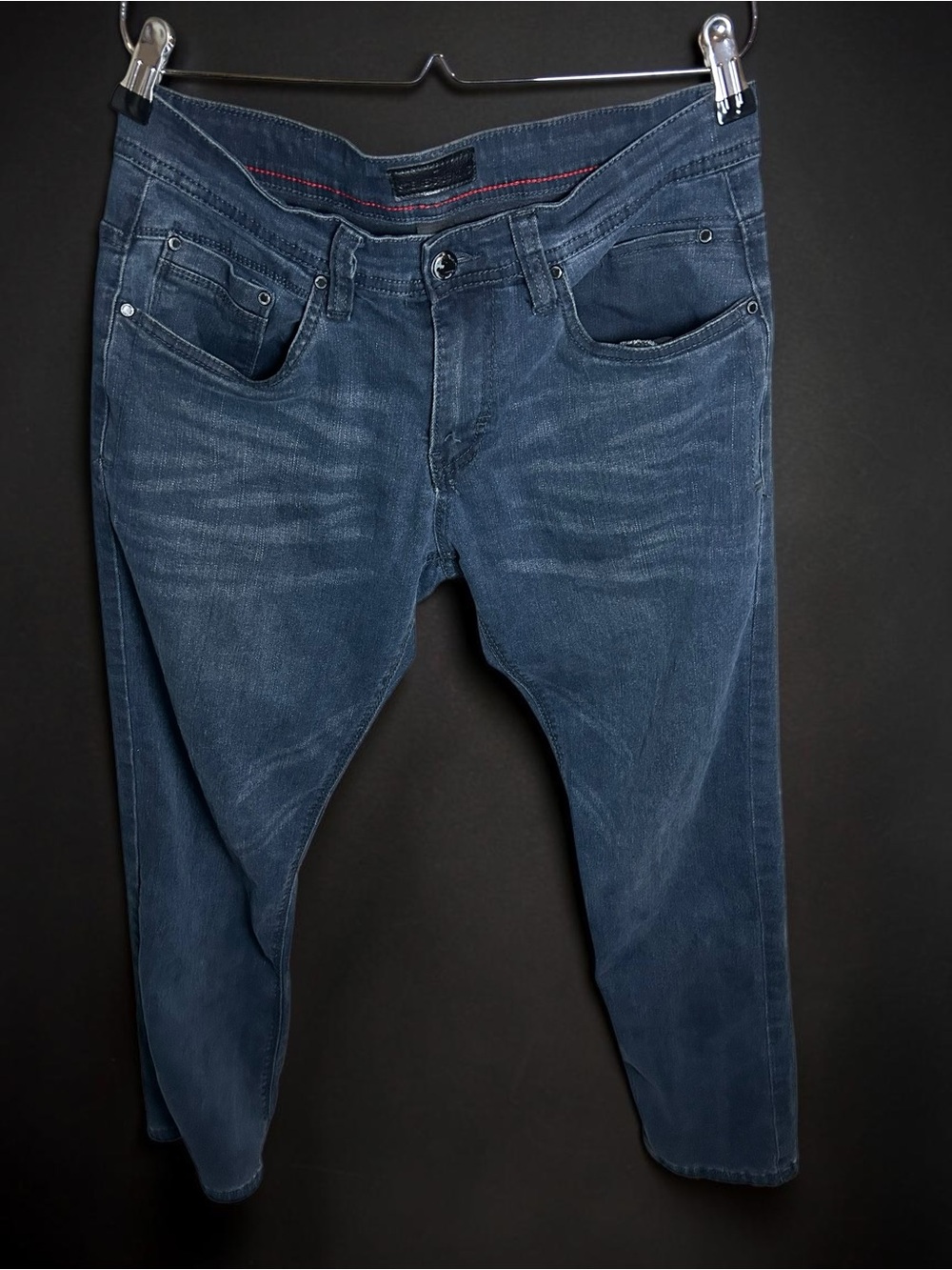 Slim Men's Jeans in Washed Navy Blue